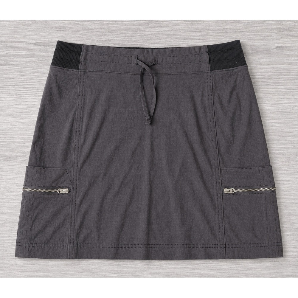 Athleta Womens 4T Gray Cargo Skort Hiking Athletic Skirt Zipper Pockets Tall
